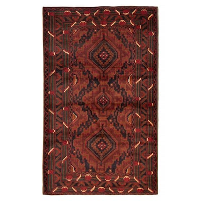 Teimani Red Rug 3'11" x 6'7" - 3'11 x 6'7