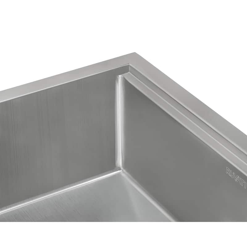 Ruvati 33-inch Workstation Ledge Undermount 16 Gauge Kitchen Sink Single Bowl - RVH8303