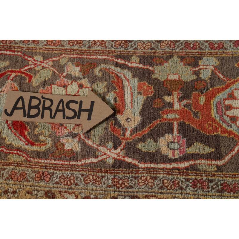 Hand Knotted Oriental 100% Wool Carpet Traditional Medallion Oranges & Rust Tabriz Area Rug - 14' 10'' X 11' 3''
