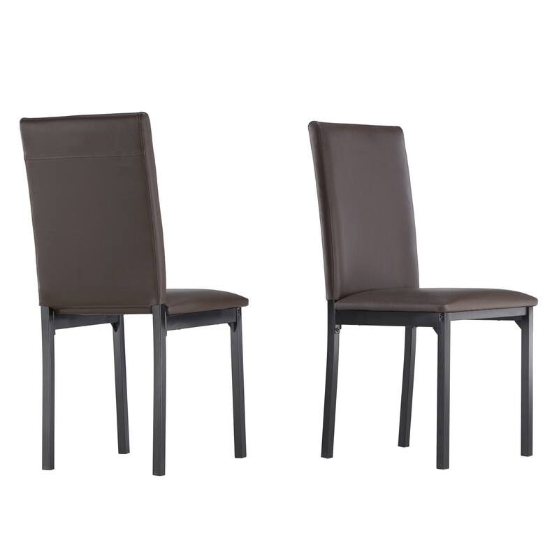 Darcy Espresso Metal Upholstered Dining Chair (Set of 2) by iNSPIRE Q