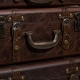 preview thumbnail 7 of 17, Brown Leather Vintage Trunk (Set of 3) - S/3 18", 21", 23"W