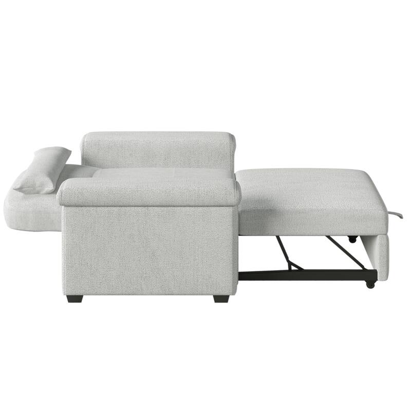 Living Room Lounger Chair 3 in 1 Convertible Sleeper Chair with Pillow