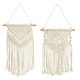 preview thumbnail 1 of 6, 2 Pack Boho Themed Woven Macrame Wall Art, Handing Décor for Home or Nursery, 15 x 10 in