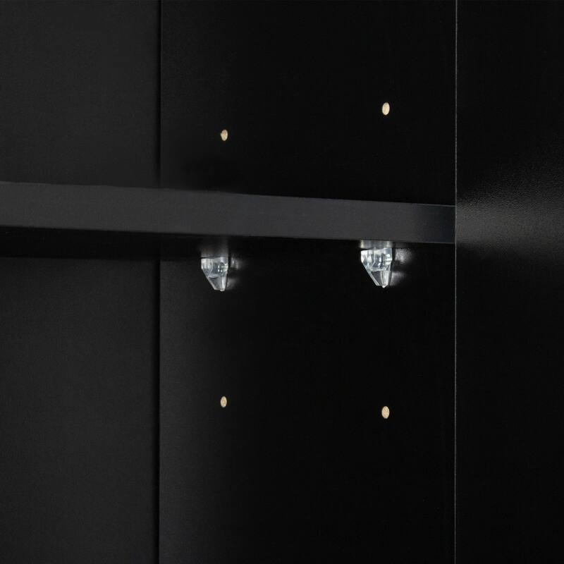 Classic 6 Door Design with Wooden Wardrobe with Drawers and Open Storage Space. for Bedroom Storage Cabinet Wardrobe