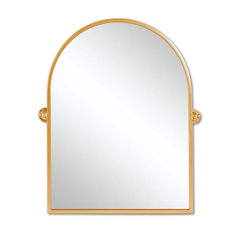 Arched Vintage Pivoting Wall Mirror 36"H×24"W