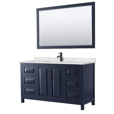 Wyndham Collection WCV252560S-QTZ-UNSM58 Daria 60" Free Standing