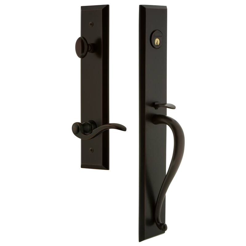 Grandeur Fifth Avenue Solid Brass Rose Left Handed Keyed Entry Single - Timeless Bronze