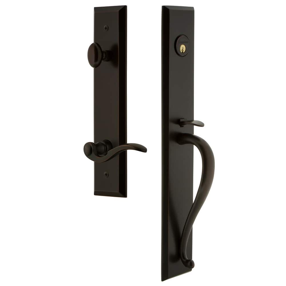 Grandeur Fifth Avenue Solid Brass Rose Left Handed Keyed Entry Single