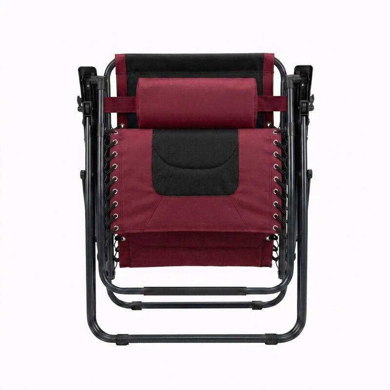 Oversized Padded Zero Gravity Chair,Foldable Patio Recliner,30"Wide Seat Anti Gravity Lounger with Cup Holder,Support 400 LBS