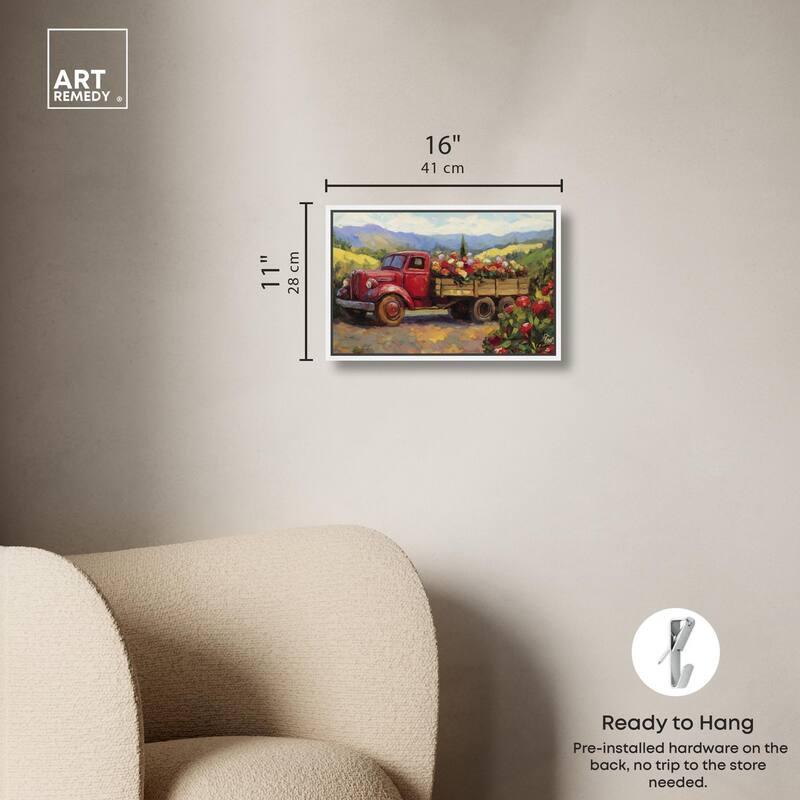 Flowers in Transit II Canvas by Art Remedy