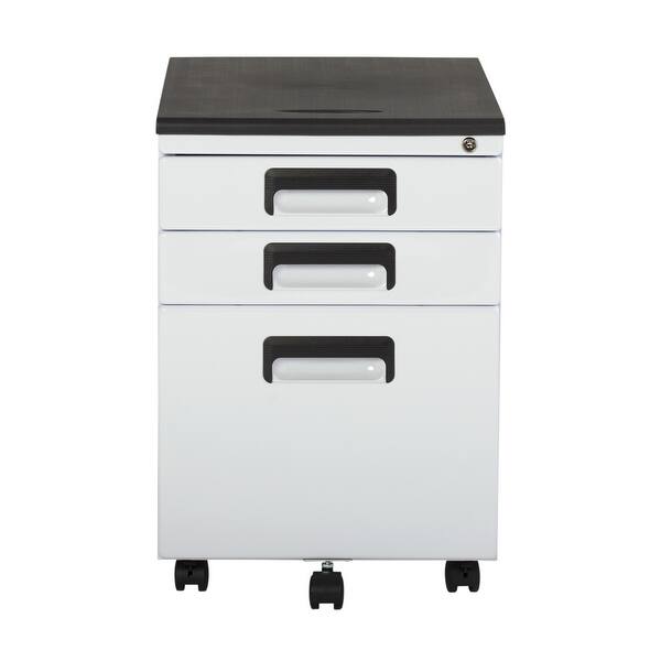Shop Offex 3 Drawer Metal Rolling File Cabinet With Locking