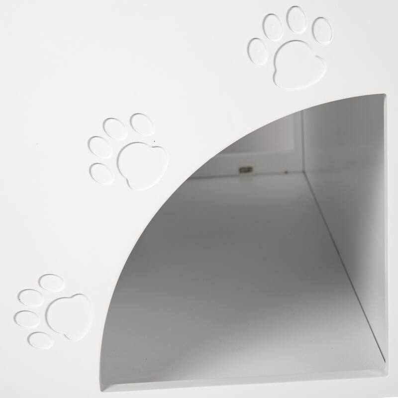 White Storage Cabinet Wooden Pet House Sideboard Cabinet