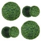 preview thumbnail 10 of 8, Gymax 2 PCS 20'' Artificial Boxwood Topiary Balls Sun-protective Round