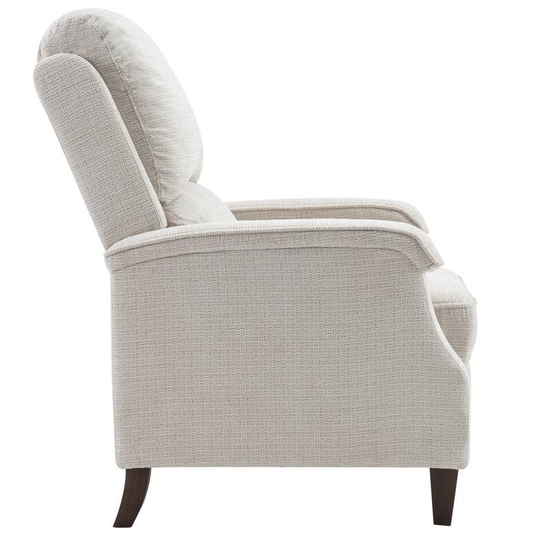 Push-Back Upholstered Recliner with Thickened Seat Cushion Backrest