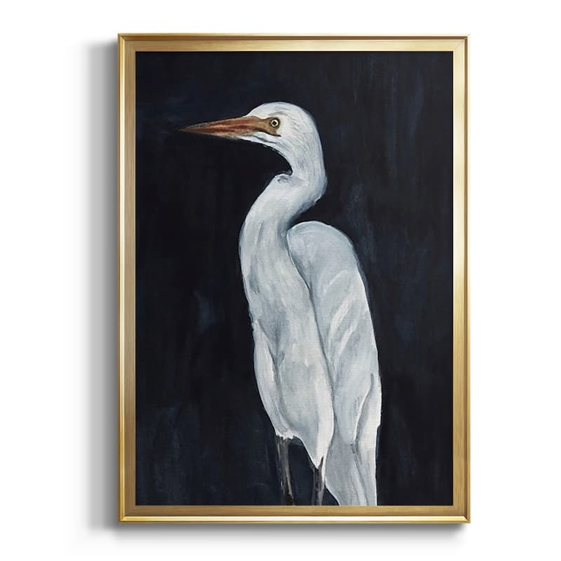 Calm Great Egret I Premium Framed Print - Ready to Hang - 30.5X42.5 - Gold