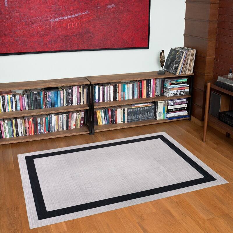 Machine Washable-Eco-Friendly Area Rug With Non-Slip Backing Everest Design