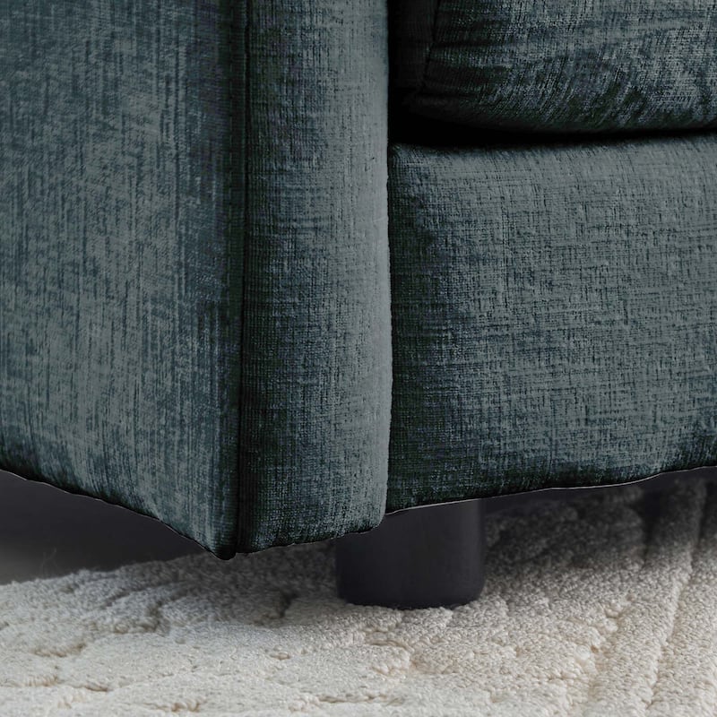 GDFStudio - Thaddeus Three-Seater Chenille Modular Sofa with Arm and Toss Pillows