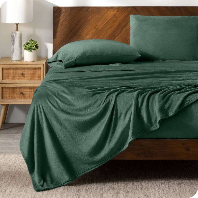 Bare Home Velvety Soft Microplush Sheet Set - King - Forest Green