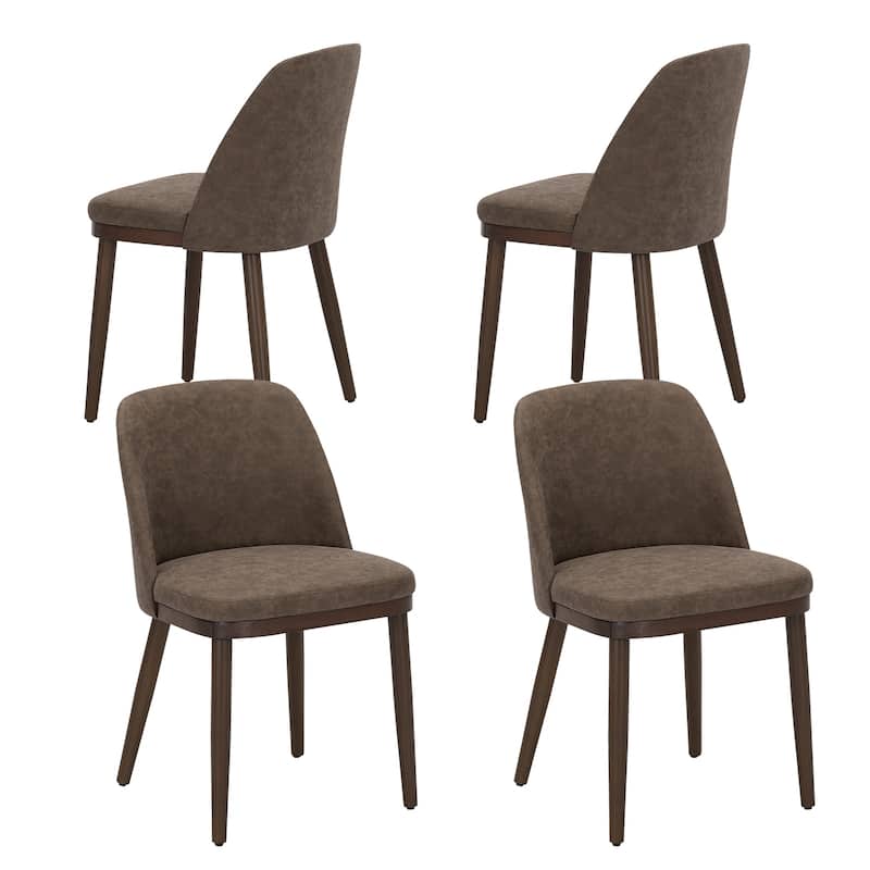 Set of 2 Upholstered Wood Dining Chairs for Dining Room, Restaurant