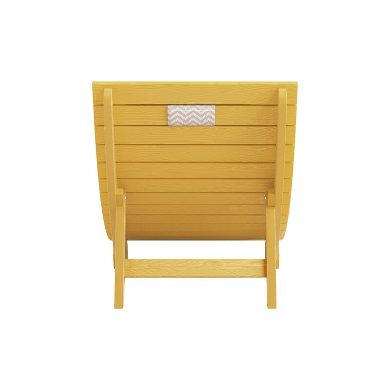 Folding HDPS Plastic Outdoor Pool Chaise Lounges Lounge Chair Outdoor with Headrest Cushions