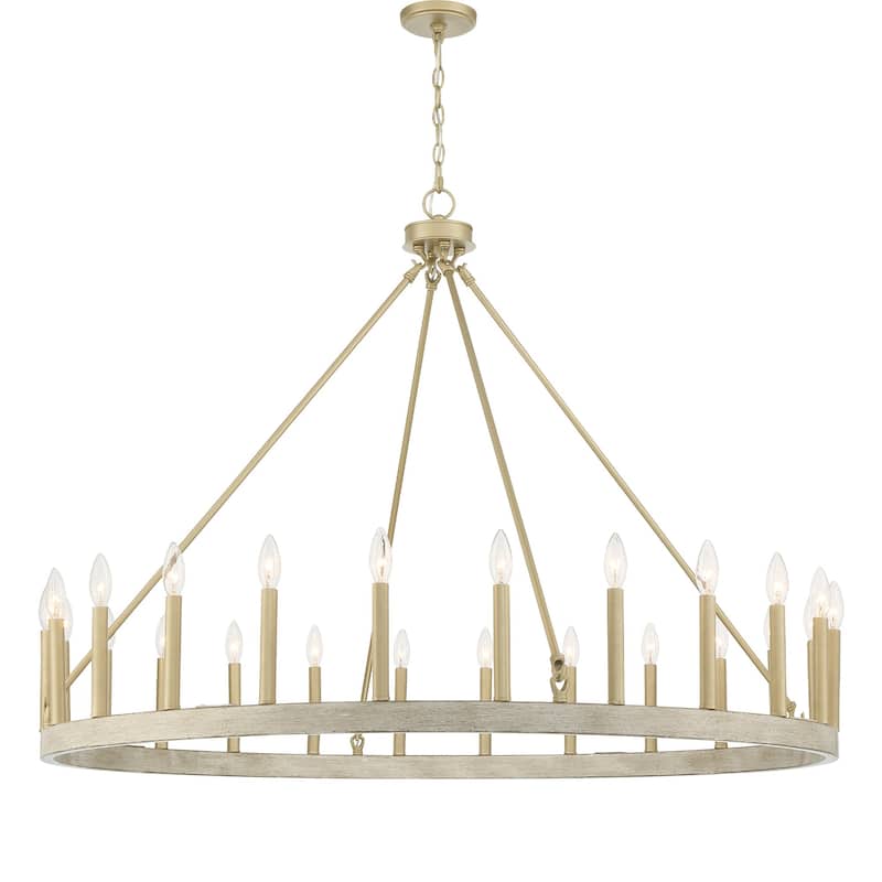 Acroma 24-light 47In Modern Farmhouse Large Wagon Wheel Chandelier