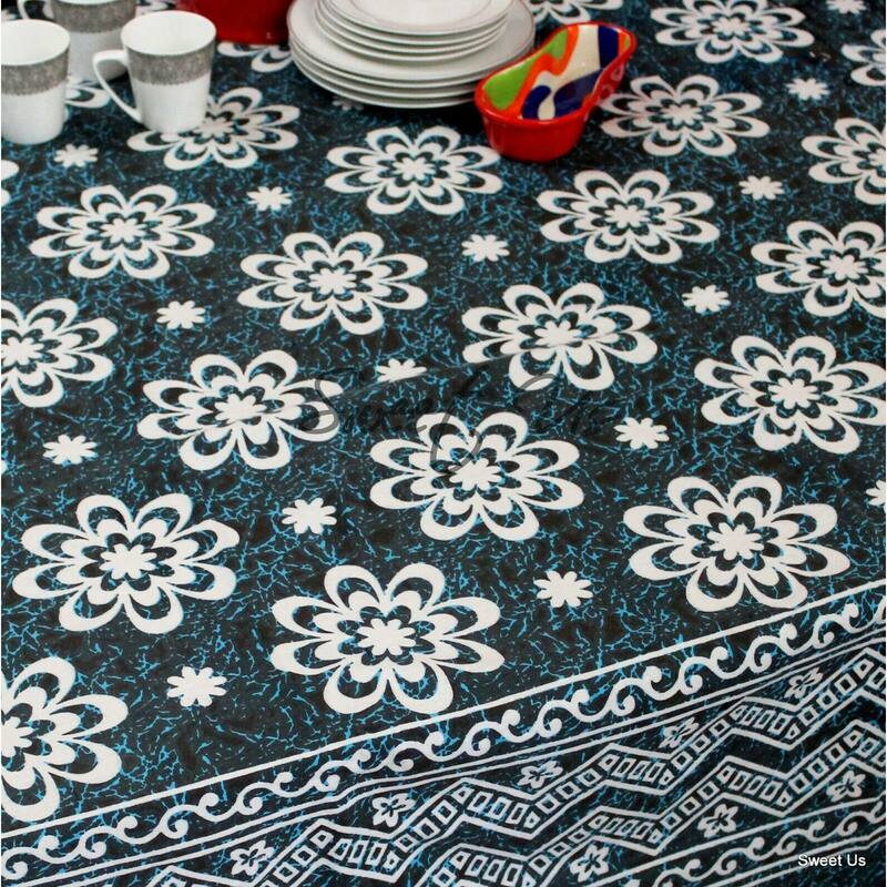 Cotton Blossoming Floral Tablecloth Rectangle