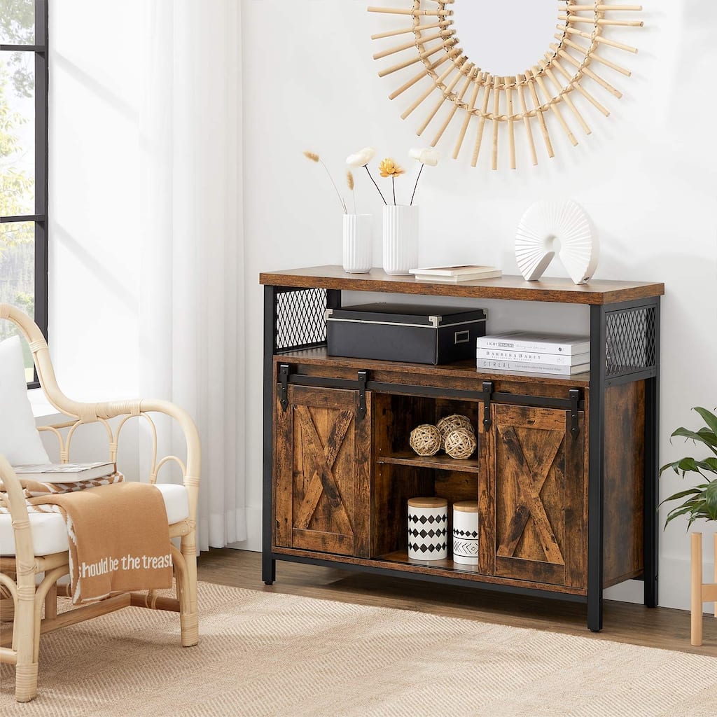 VASAGLE COBADO Dining Sideboard, Kitchen Cupboard, Storage Cabinet, Buffet Table,Industrial TV Console for Living Room