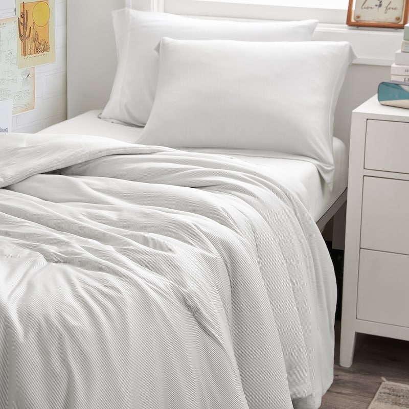 Cooler Than Cool - Coma Inducer® Oversized Comforter Set - Gray Stripe