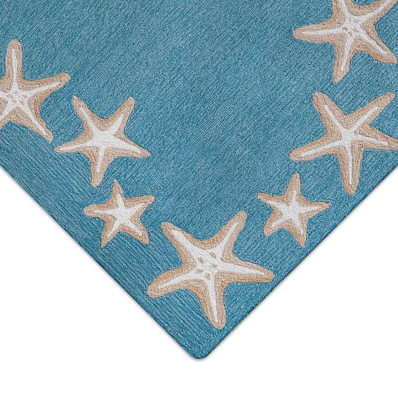 Liora Manne Capri Starfish Border Indoor/Outdoor Area Rug