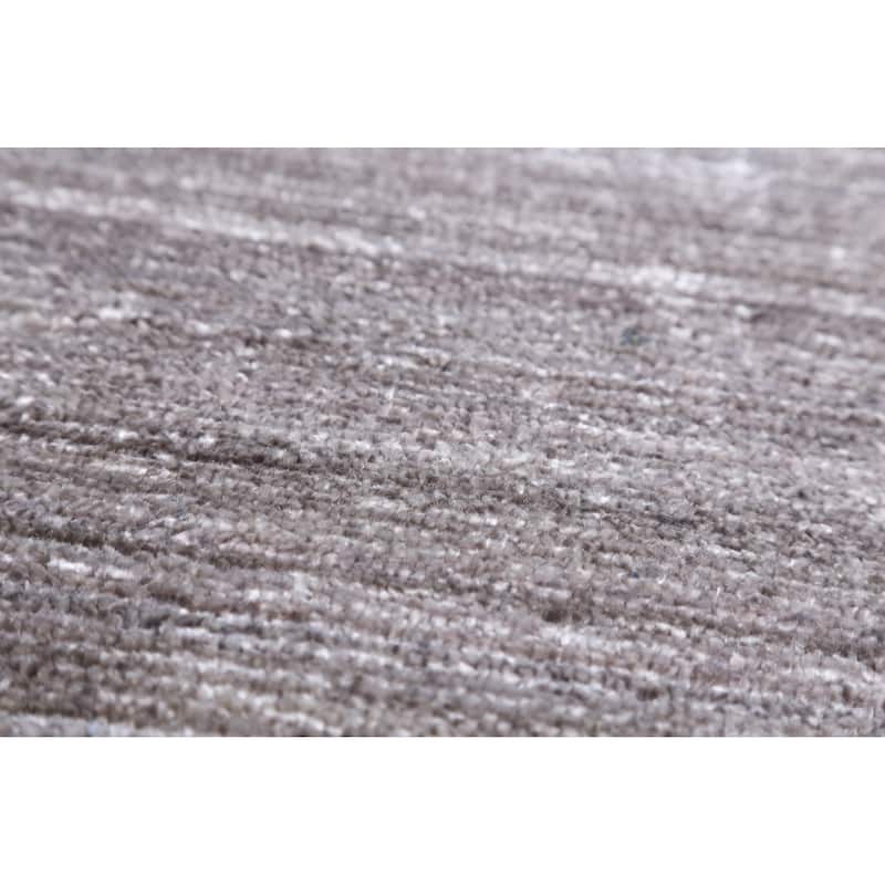 Striped Gray Gabbeh Indian Area Rug Handmade Tribal Wool Carpet - 9'1" x 12'1"