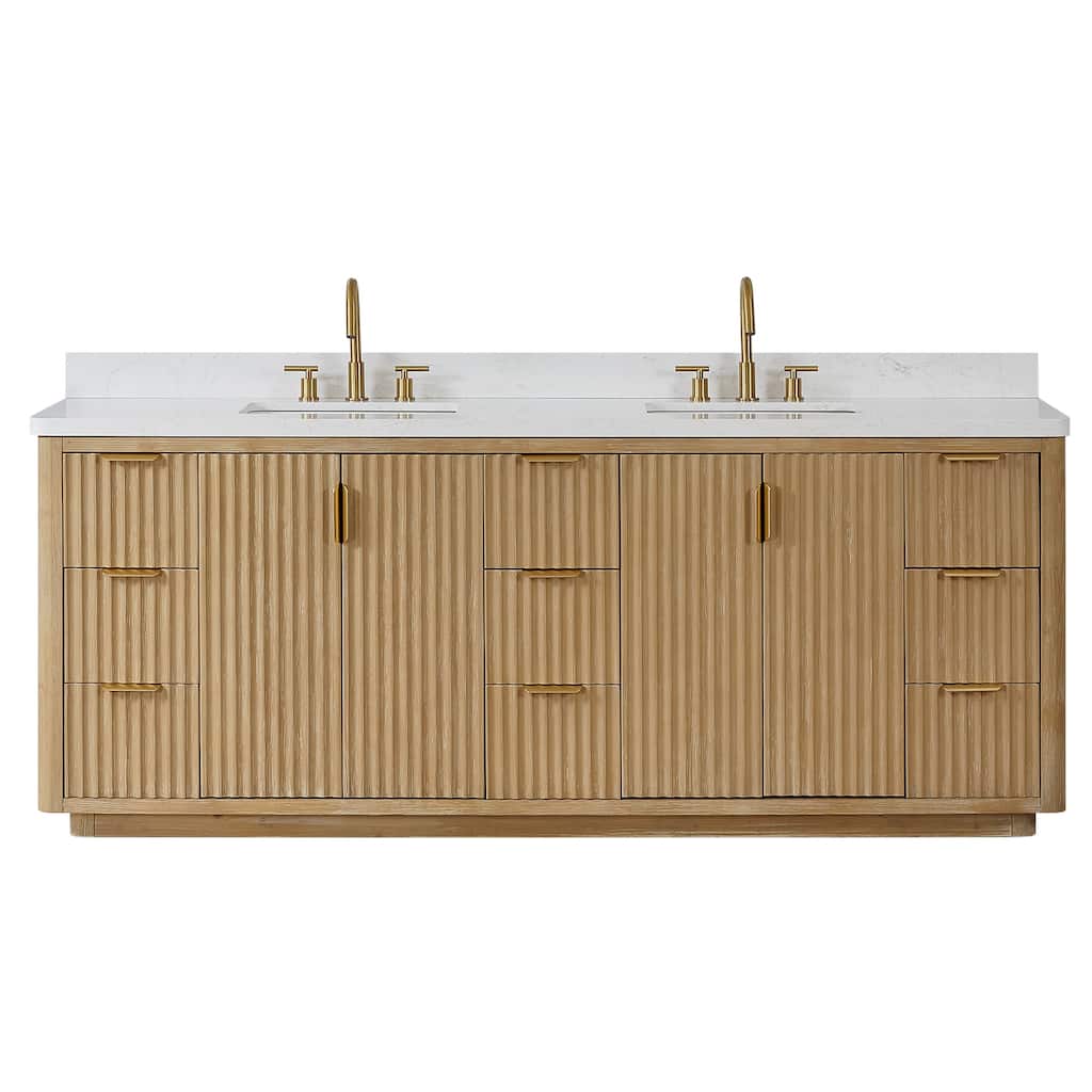 Miseno MV-NM-CADI84-LWT Cadiz 84" Free Standing Double Basin Vanity