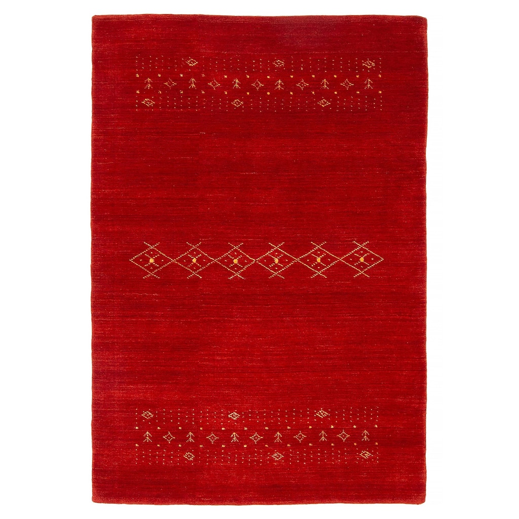 Kashkuli Gabbeh Red Rug 4'1" x 5'11" - 4'1 x 5'11