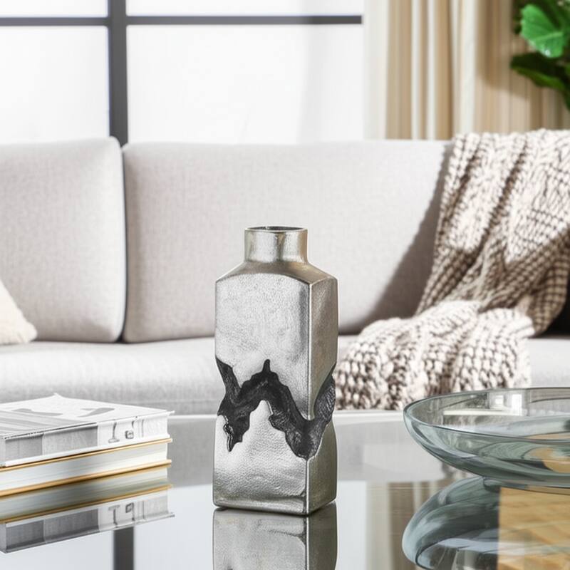 Metal Modern Sculptural Decorative Vase Abstract Design Artistic Form