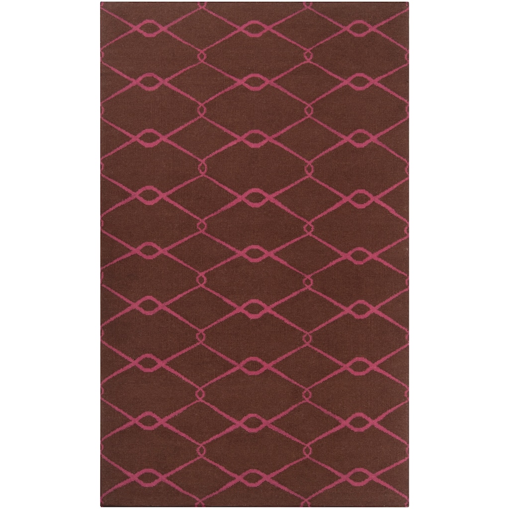 Hand-woven Pink Yehren Wool Area Rug - 8' x 11' - 8' x 11'
