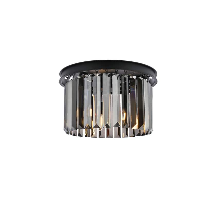 Royce Edge 3-Light Matte Black Flush Mount