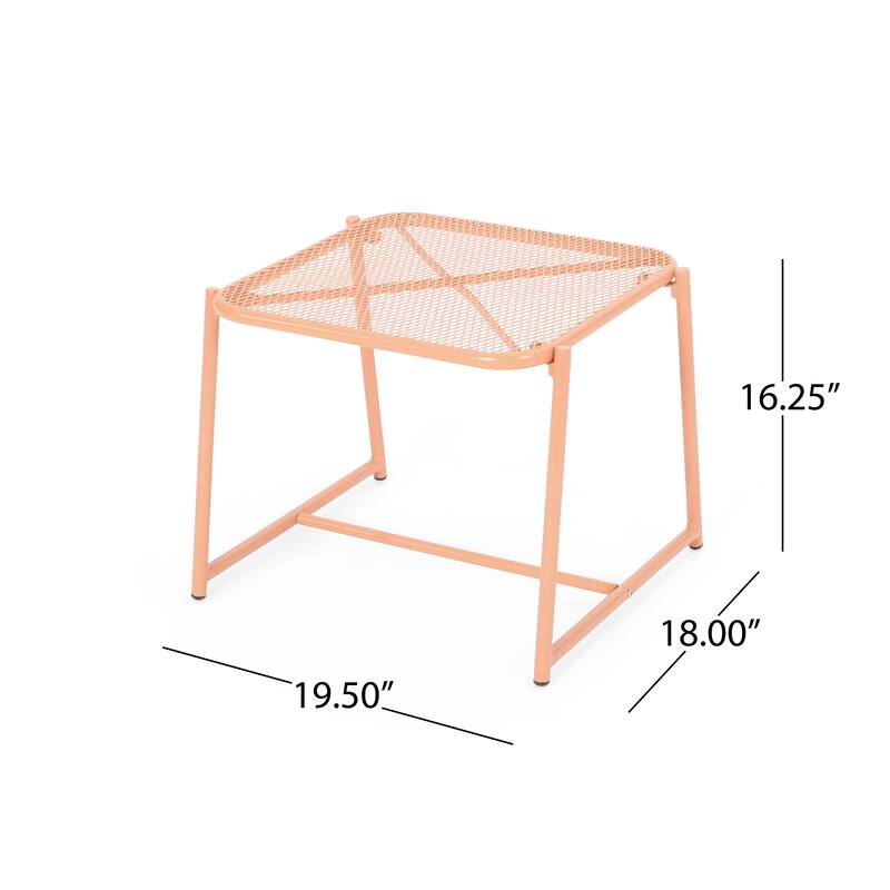 Bucknell Outdoor Iron Metal Mesh Side Table by Christopher Knight Home