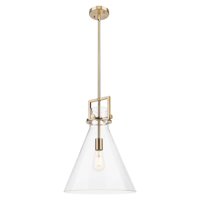 Innovations Lighting 411-1SL-G411-14CL Newton Cone 14" Wide Pendant