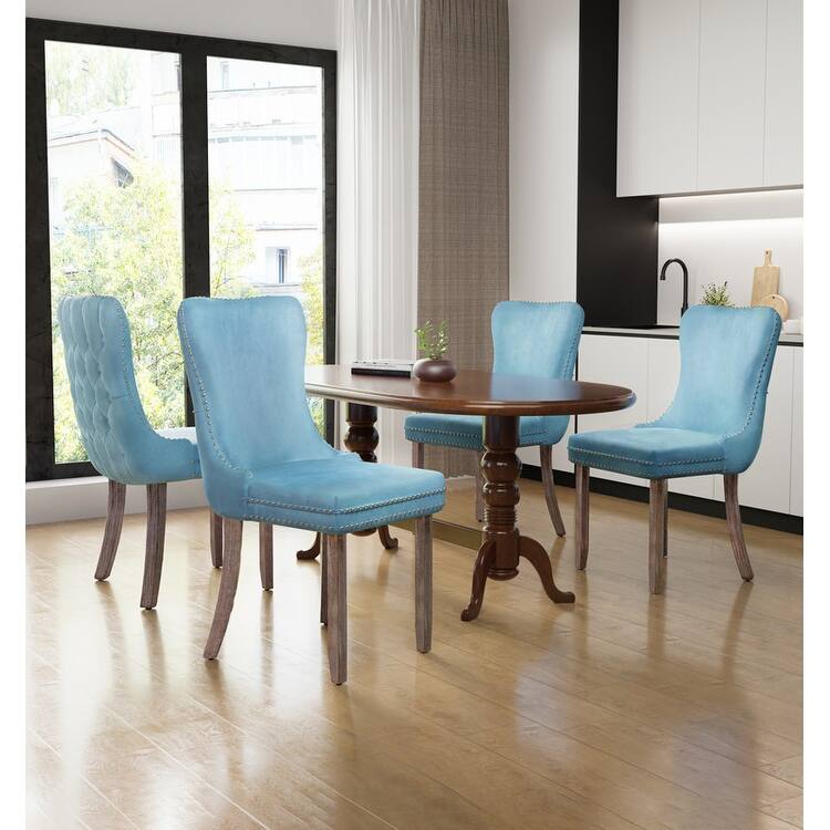 Upholstered Wing Back Dining Chair (Set of 6)