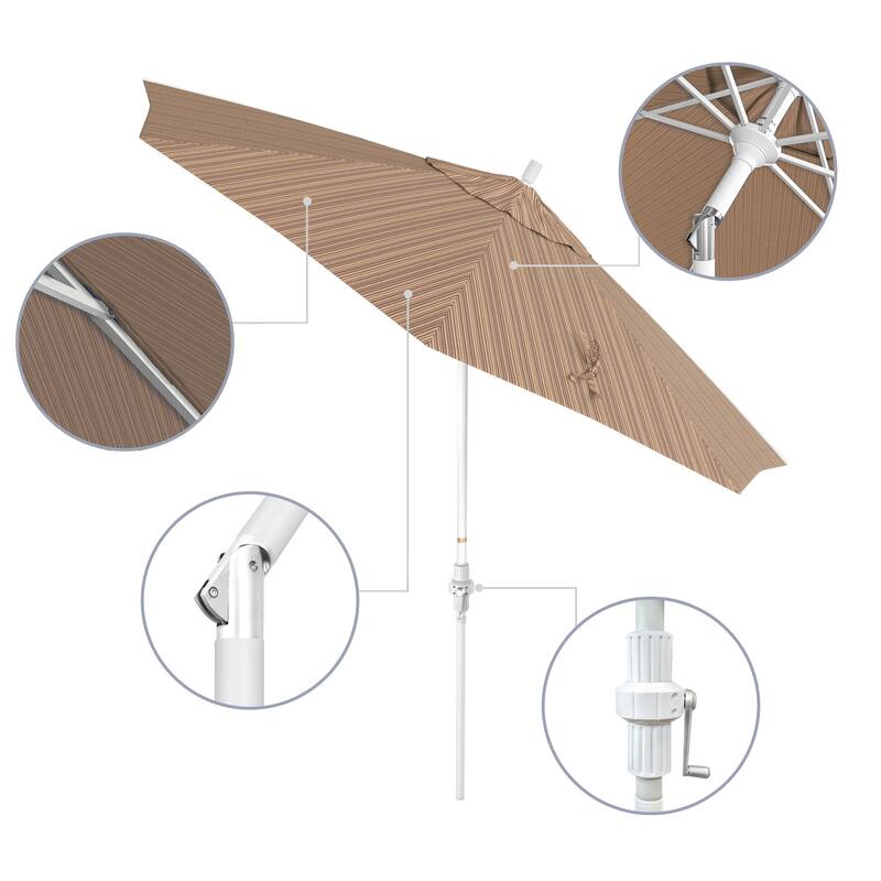 Okaloosa 9ft Deluxe Crank Lift Umbrella by Havenside Home, Base Not Included