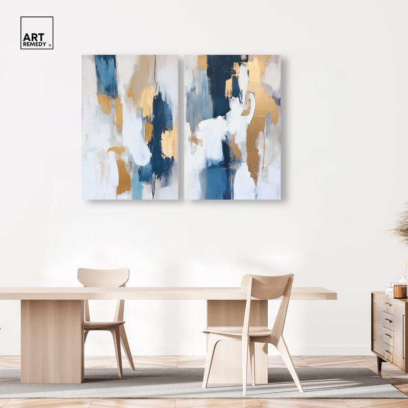 Luminous Earthson Set Canvas Set of 2 by Art Remedy, Gallery Wrapped