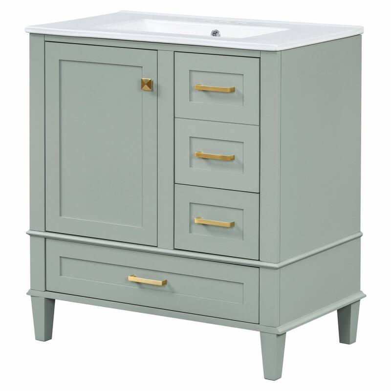 30" Modern Bathroom Vanity with Sink, Storage Cabinet