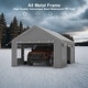preview thumbnail 28 of 42, Heavy Duty Carport with Roll-Up Sidewall and Ventilated Windows with Removable Sidewalls