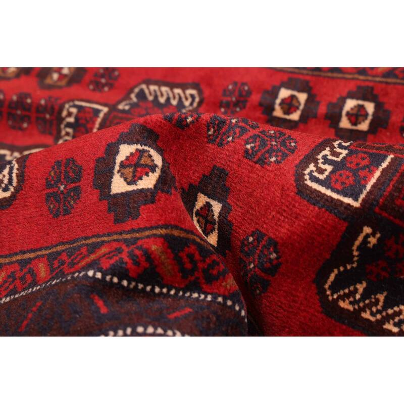 ECARPETGALLERY Hand-knotted Teimani Red Wool Rug - 3'9 x 6'6