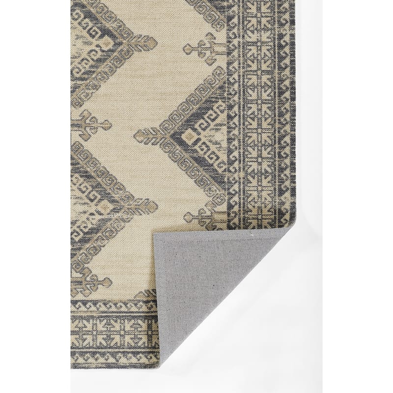 Momeni Anatolia Medallion Wool and Nylon Blue Area Rug