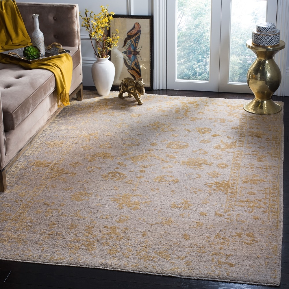 SAFAVIEH Couture Hand-knotted Centennial Saila Modern Abstract Silk Rug