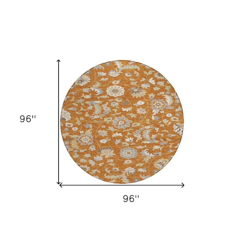 HomeRoots Floral Transitional Rectangle Outdoor Rug