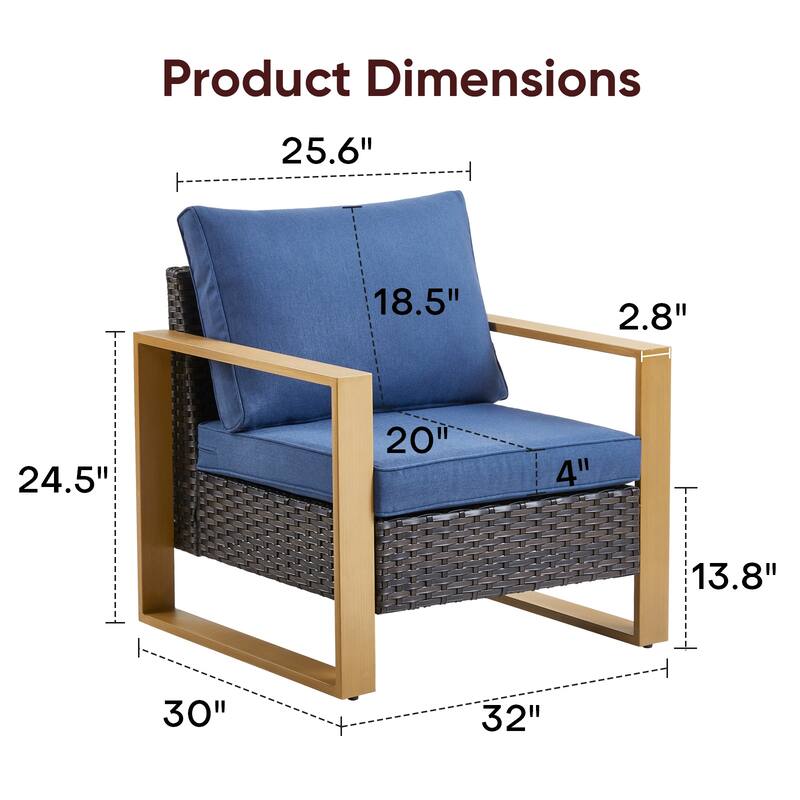 Outdoor Modern Rattan Chair Set