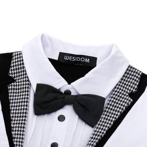 Shop Wesidom Baby Boy Suit Tuxedo Outfits Set Toddler Grey Size