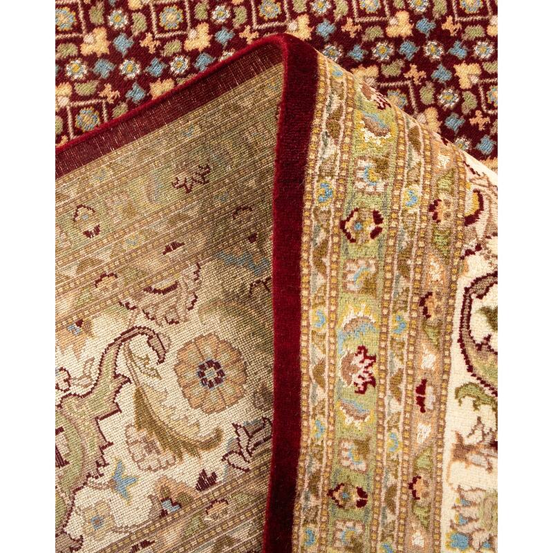 Overton Hand Knotted Wool Vintage Inspired Traditional Mogul Red Area Rug - 9 X 12