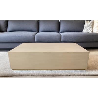 HomeRoots 66" Natural Solid Wood Distressed Coffee Table - 66' X '17' X '38